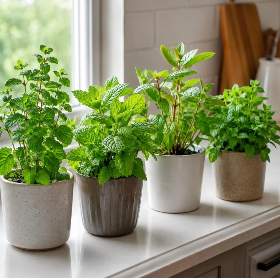 Set of 4 Mint Live Plants, Fragrant Culinary Herb Starters, 4-7 Inch Tall, Indoor/Outdoor - Image 7