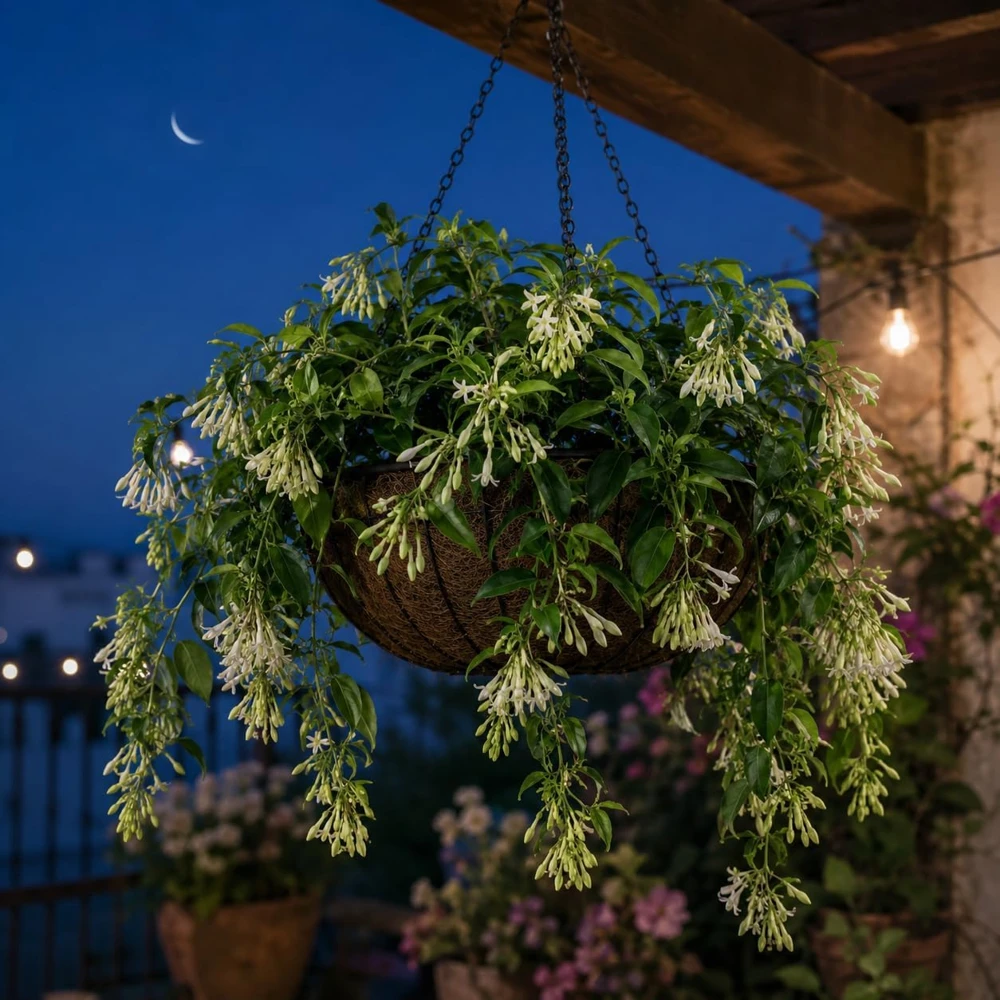 Set of 4 Night Blooming Jasmine Live Plants, 4-6 Inches Tall, White Scented Flowers, Indoor/Outdoor - Image 6