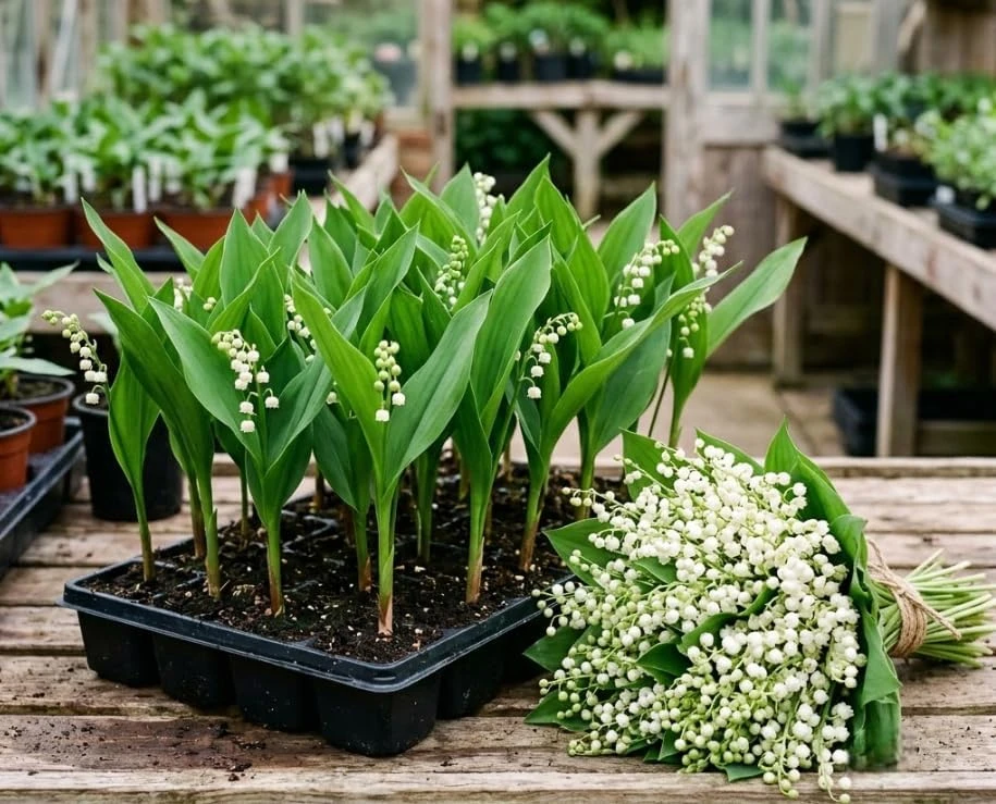 Set of 5 Lily of the Valley Bare Roots - Fragrant Perennial Flowers - Image 1