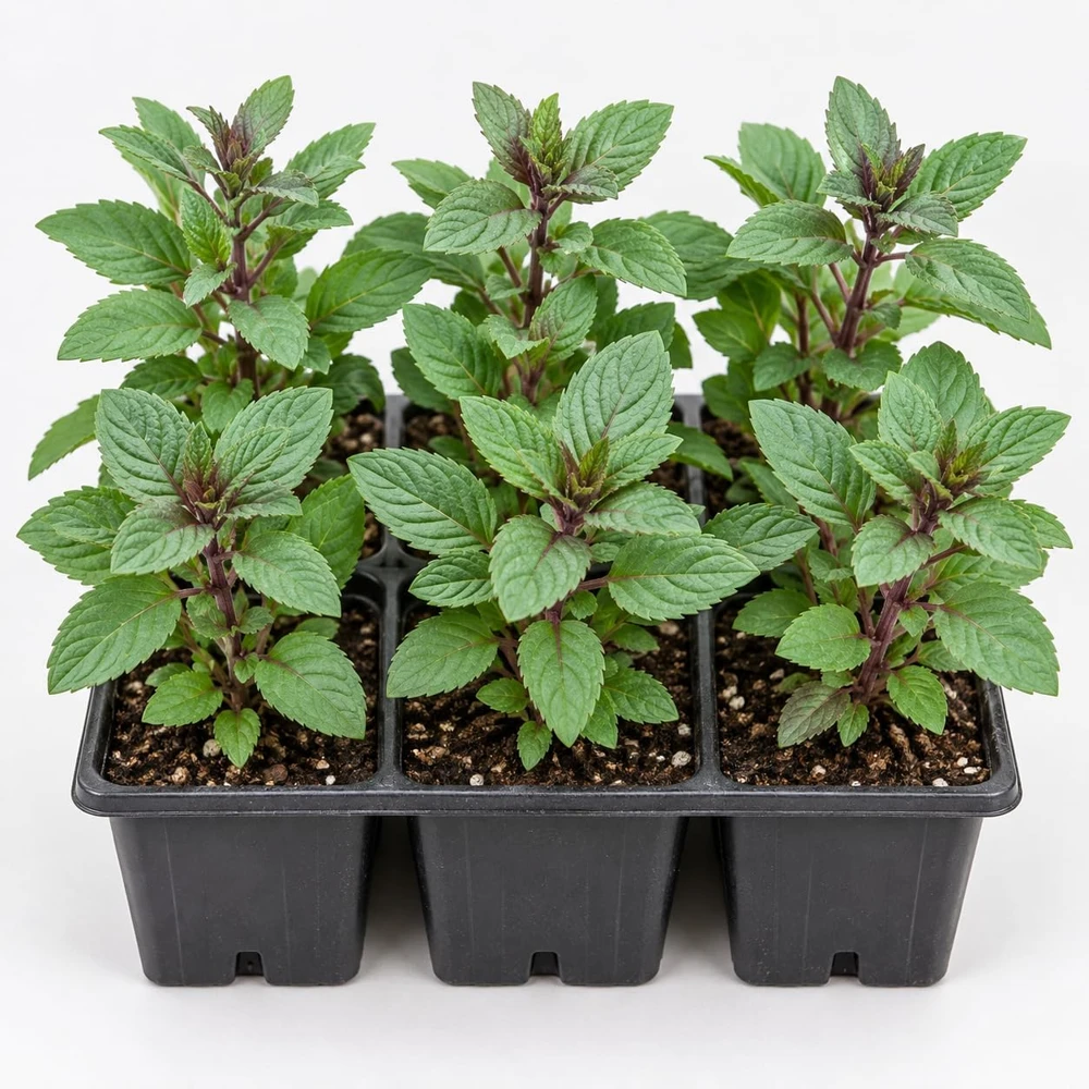 Set of 6 Chocolate Mint Live Plants – Sweet Mint Herb Seedlings for Garden & Patio - Image 1