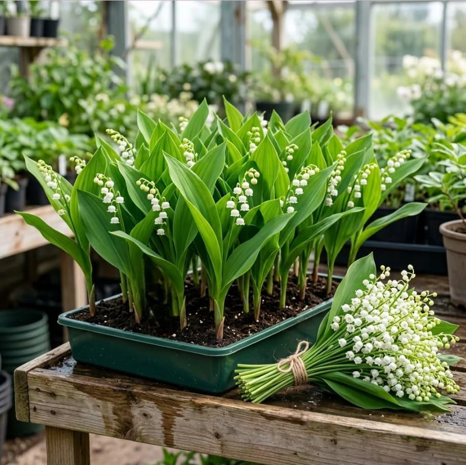 Set of 6 Lily of the Valley Bare Roots – Fragrant White Spring Flowers – Hardy Perennial Ground Cover - Image 1