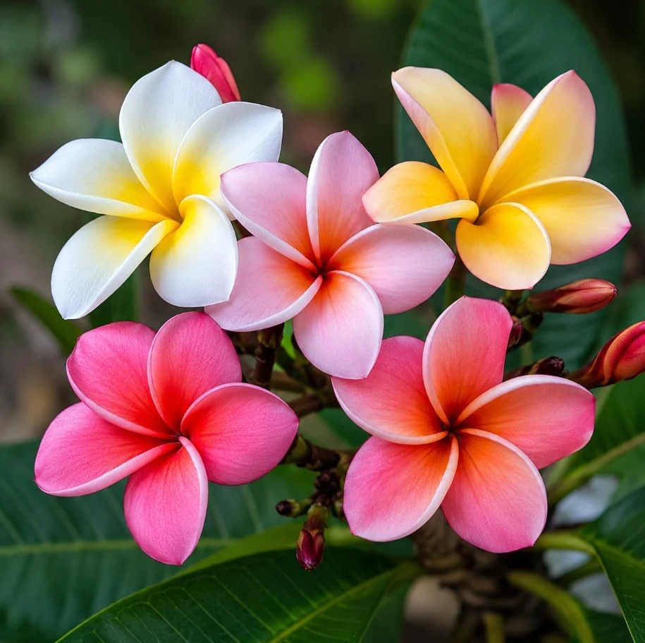 Set of 6 Plumeria Cuttings - Mixed Frangipani Tropical Flower Varieties for Garden - Image 3