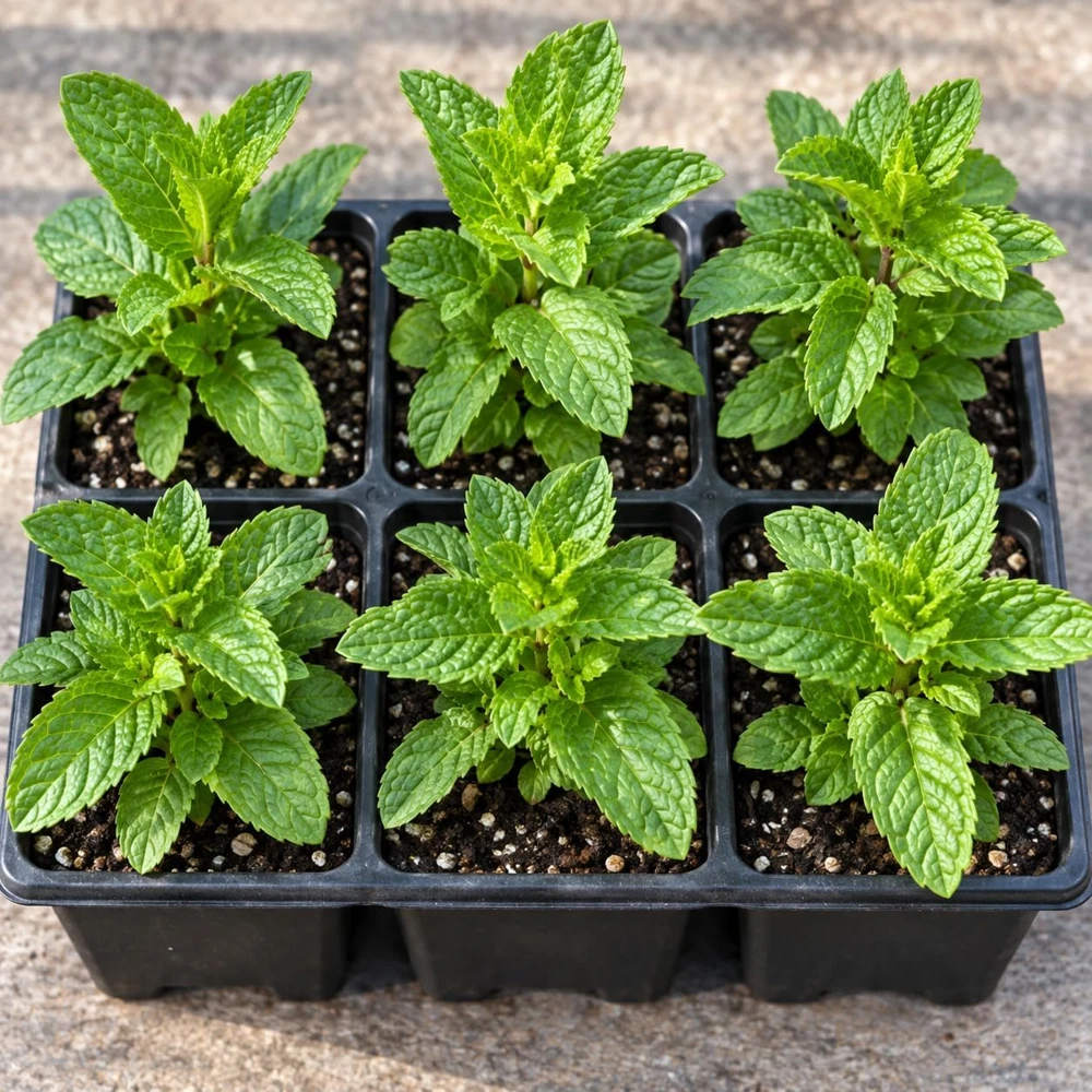 Set of 6 Spearmint Mint Live Plants – Sweet Mint Seedlings for Garden - Image 1