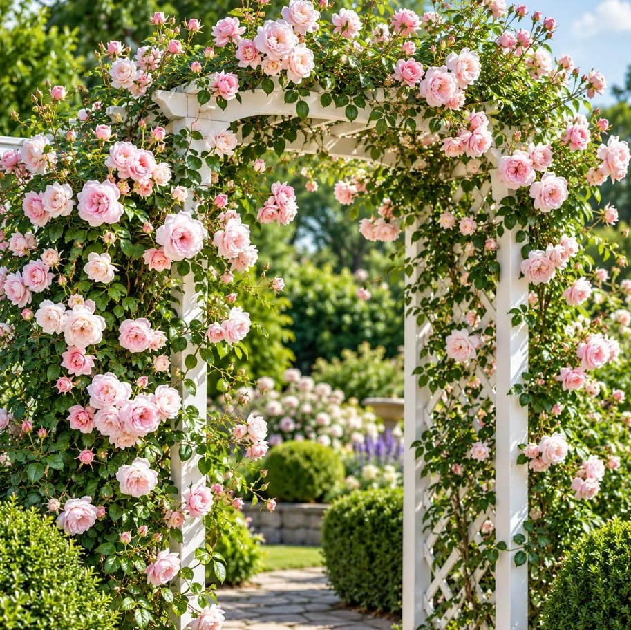 Soft Pink Climbing Rose Live Plant, 4-7 In Tall, Fragrant Flowering Bush - Image 5