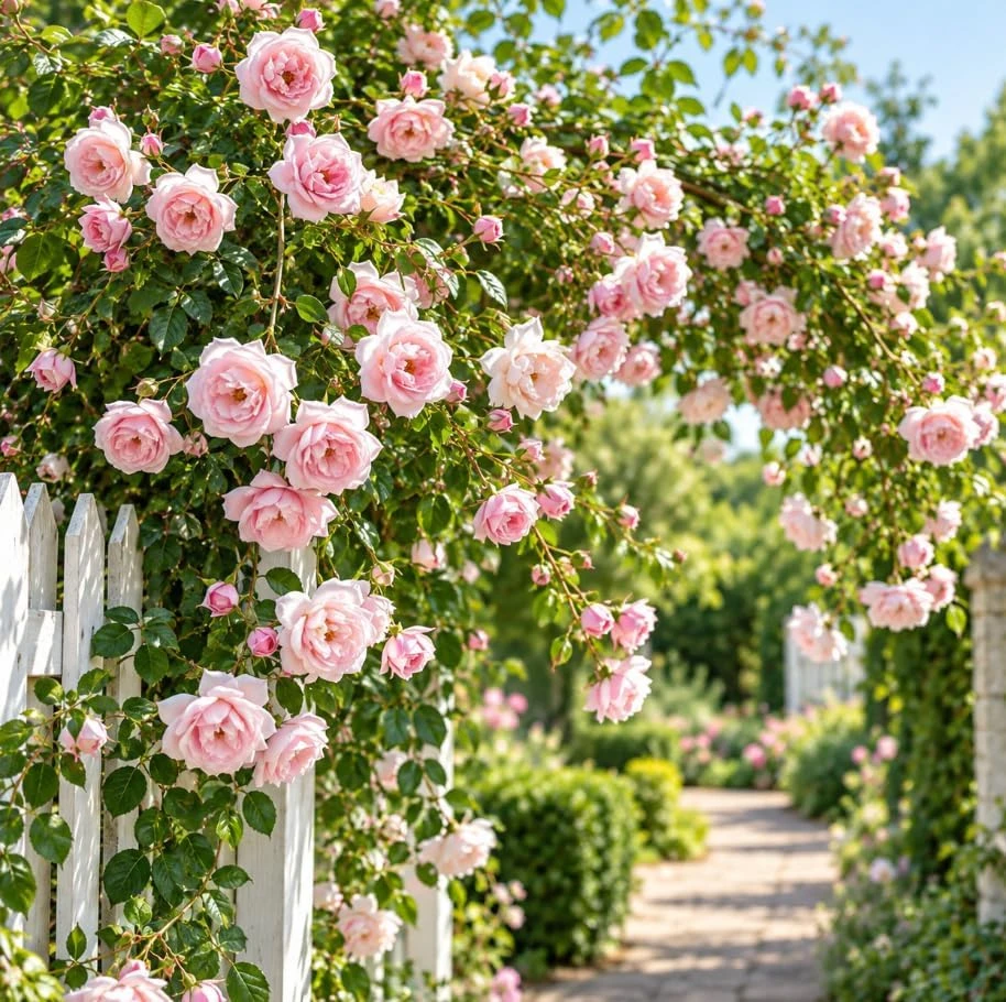 Soft Pink Climbing Rose Live Plant, 4-7 In Tall, Fragrant Flowering Bush - Image 6