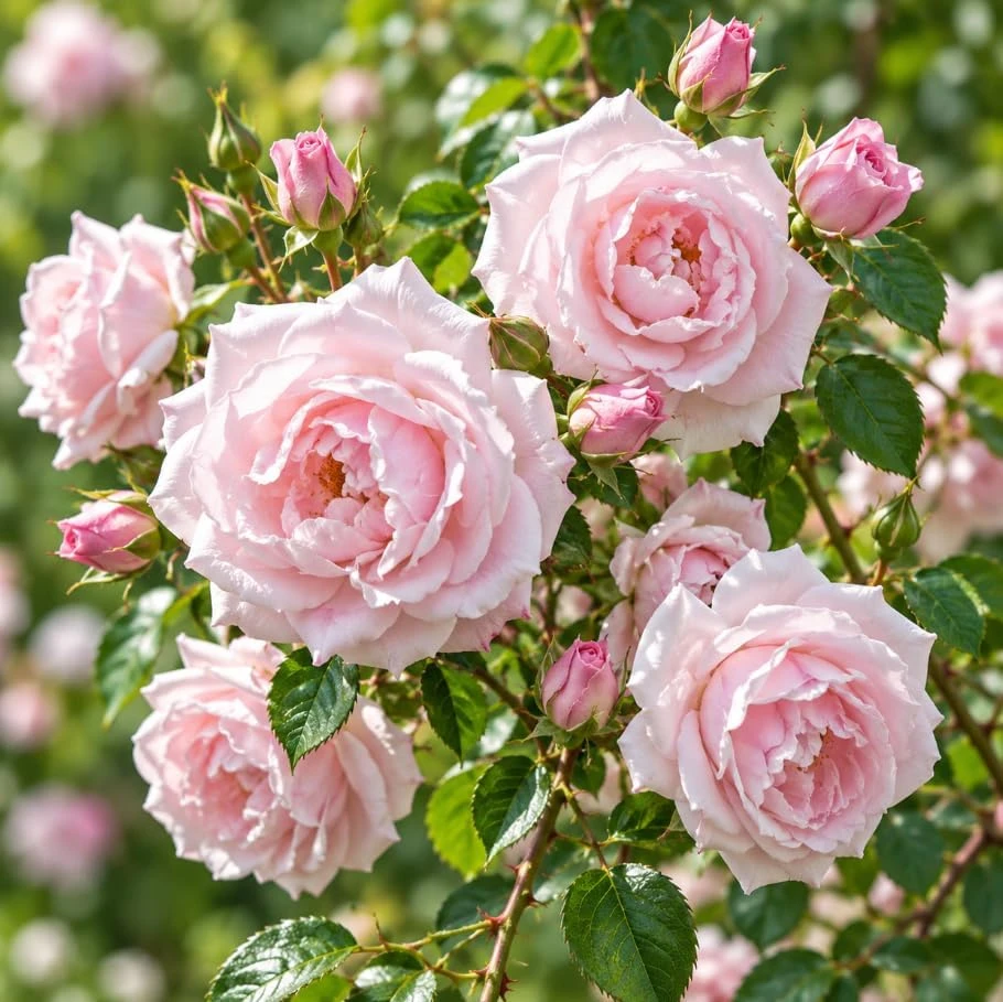 Soft Pink Climbing Rose Live Plant, 4-7 In Tall, Fragrant Flowering Bush - Image 7
