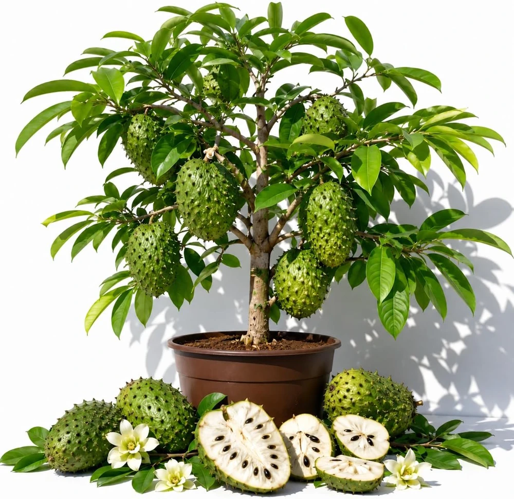 Soursop Plant Live, Sweet Guanabana Fruit Tree, 5-10 Inches Tall - Image 1