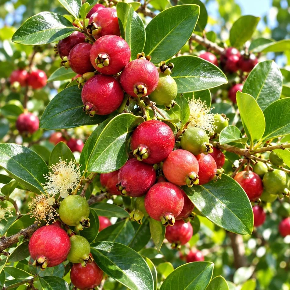 Strawberry Guava Live Plant – Tropical Fruit Tree – 4-6 Inches Tall – Patio & Garden - Image 2