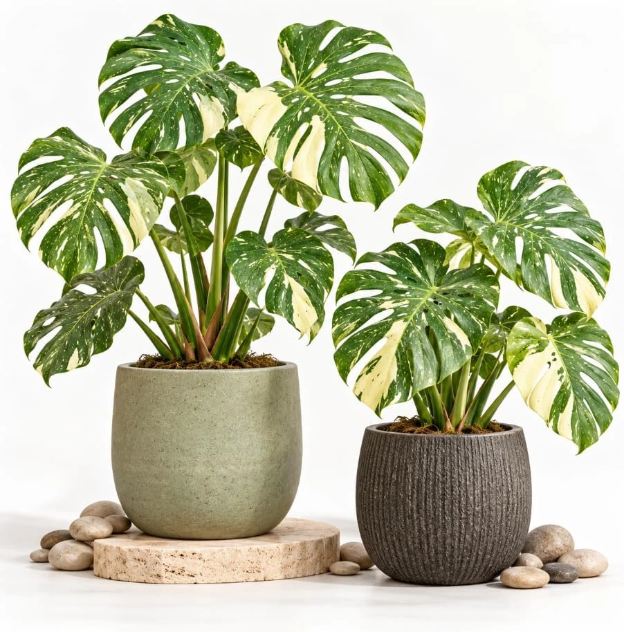 Thai Constellation Monstera Live Plants 4-7 Inches Tall Variegated Indoor - Image 1