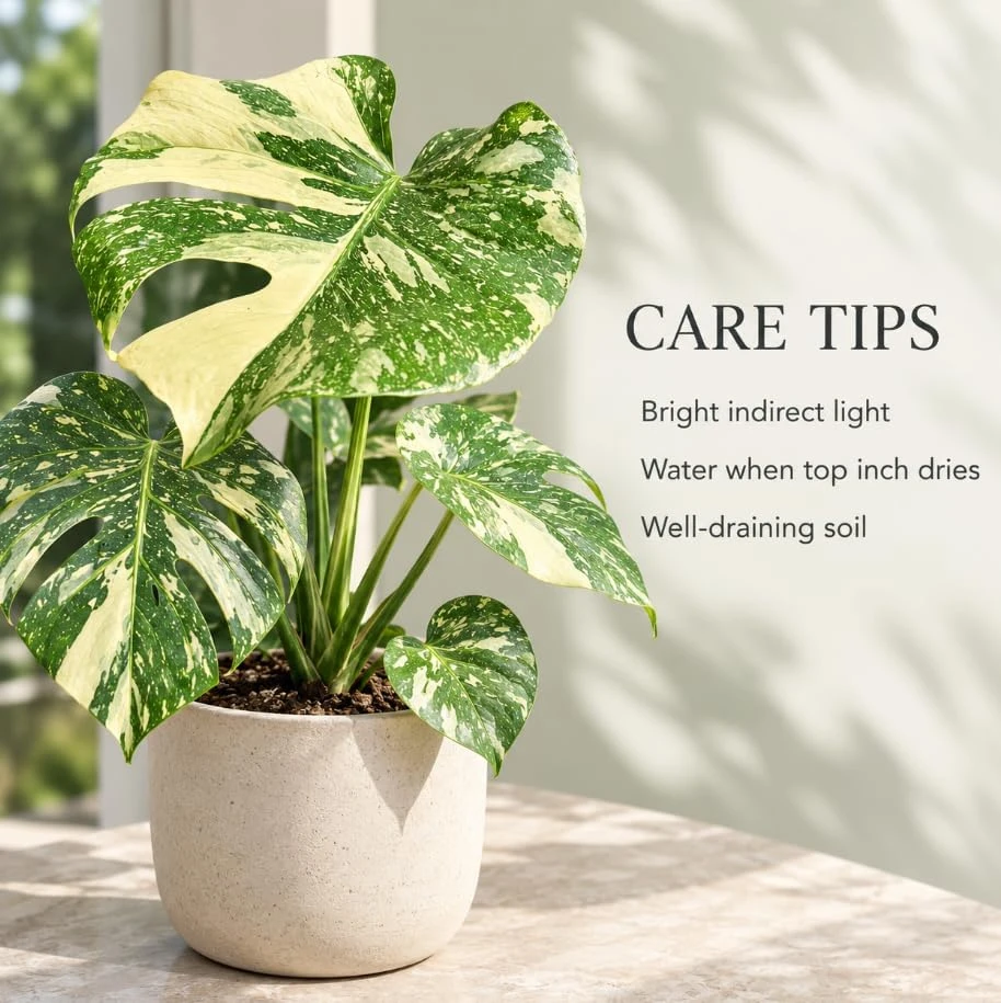 Thai Constellation Monstera Live Plants 4-7 Inches Tall Variegated Indoor - Image 5