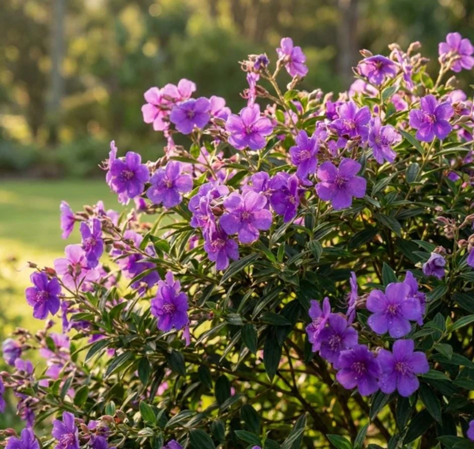 Tibouchina Live Plant – 4" Pot – Purple Flowering Shrub – Fast Growing Tropical - Image 1