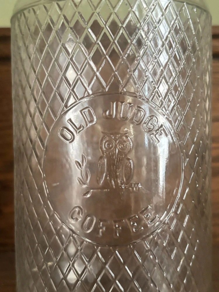 Vintage Clear Glass Jar with Porcelain Cap - Collectible Storage - Image 3