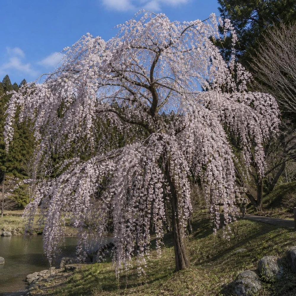 Weeping Yoshino Cherry Tree - Live Plant, 6-14" Tall, 2.5" Pot, Outdoor Ornamental - Image 1