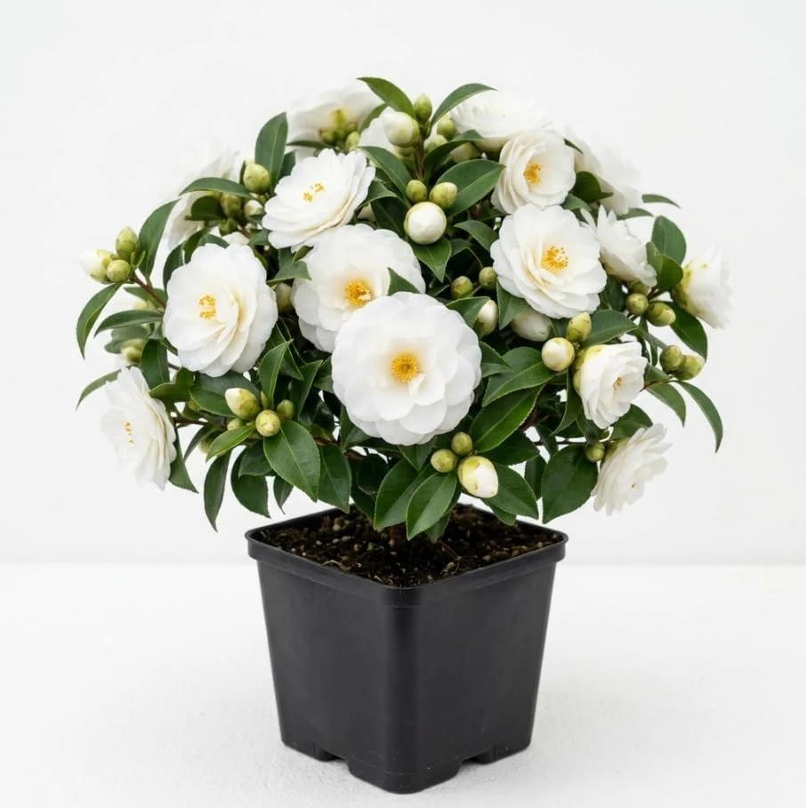 White Camellia Live Plant - White Tea Flower Shrub 4 inch Pot - Outdoor - Image 4