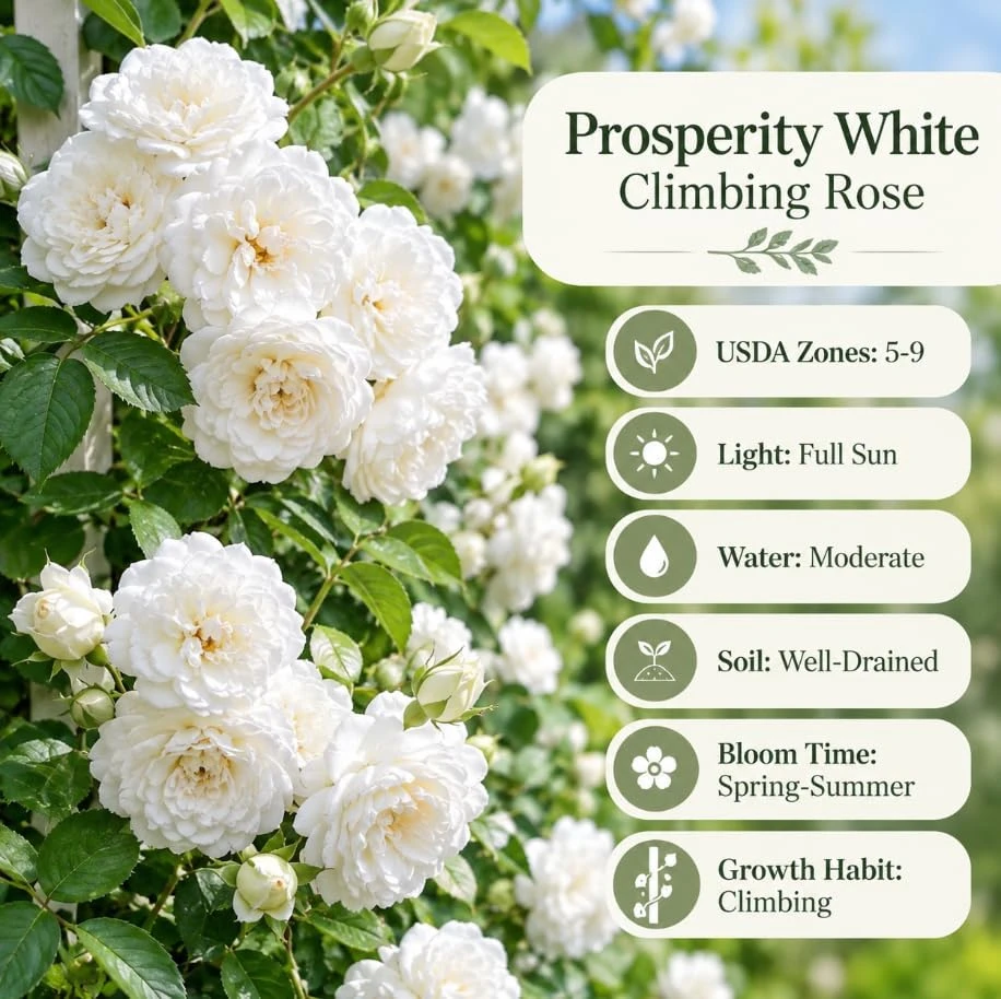 White Climbing Rose Live Plant – 4-7 Inches Tall, Fragrant Flowers, Outdoor - Image 5
