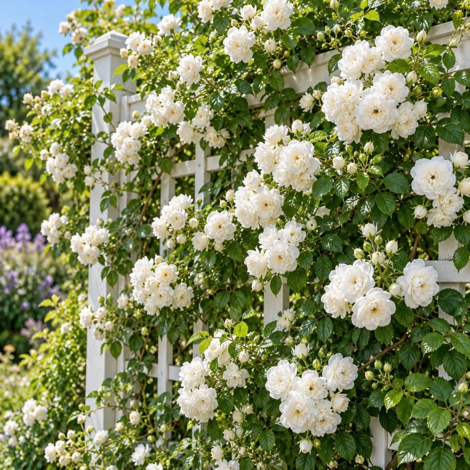 White Climbing Rose Live Plant – 4-7 Inches Tall, Fragrant Flowers, Outdoor - Image 6