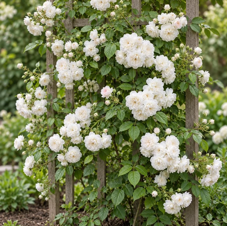 White Climbing Rose Live Plant – 4-7 Inches Tall, Fragrant Flowers, Outdoor - Image 7