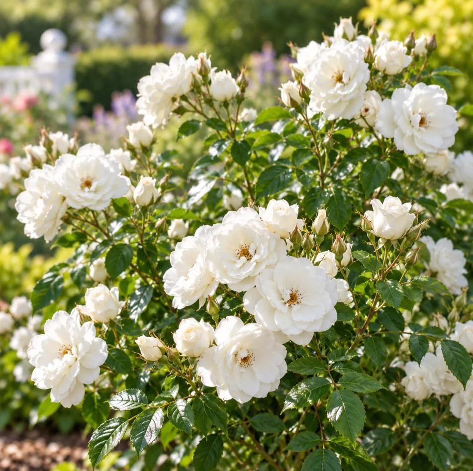 White Climbing Rose Live Plant, 4-7 Inches Tall, Repeat Flowering Climber for Outdoors - Image 6