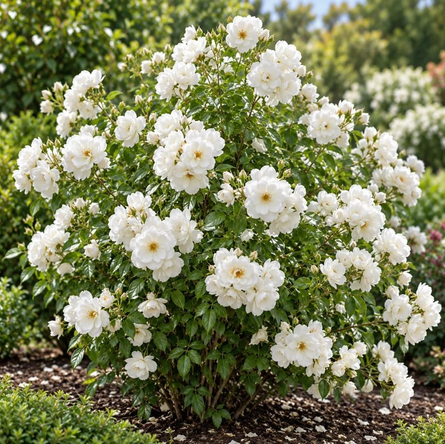 White Climbing Rose Live Plant, 4-7 Inches Tall, Repeat Flowering Climber for Outdoors - Image 7