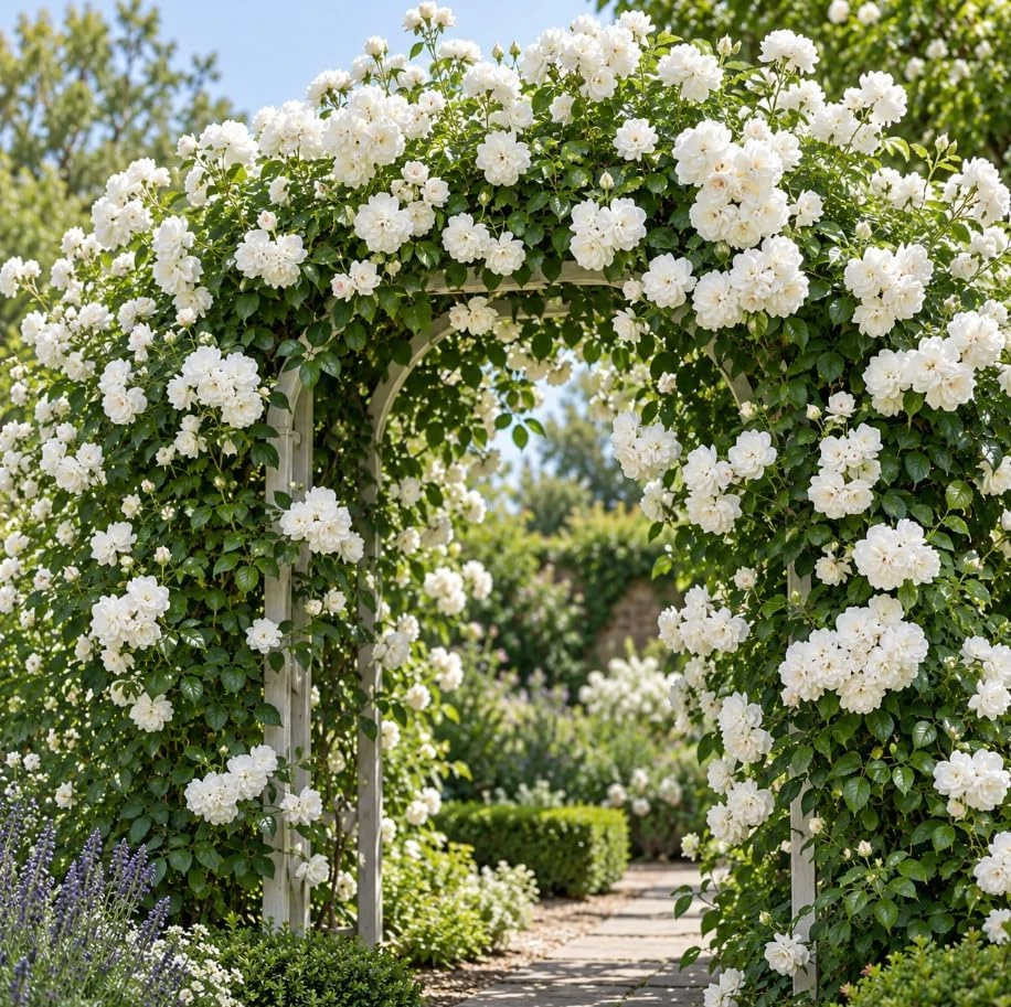 White Climbing Rose Live Plant – 4-7 Inches Tall Starter – Fragrant Outdoor Flowers - Image 4