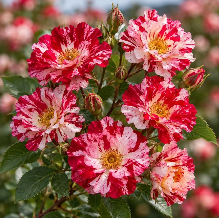 White Red Climbing Rose Live Plant – 4-6 Inches Tall, Fragrant Flowers, Outdoor - Image 2