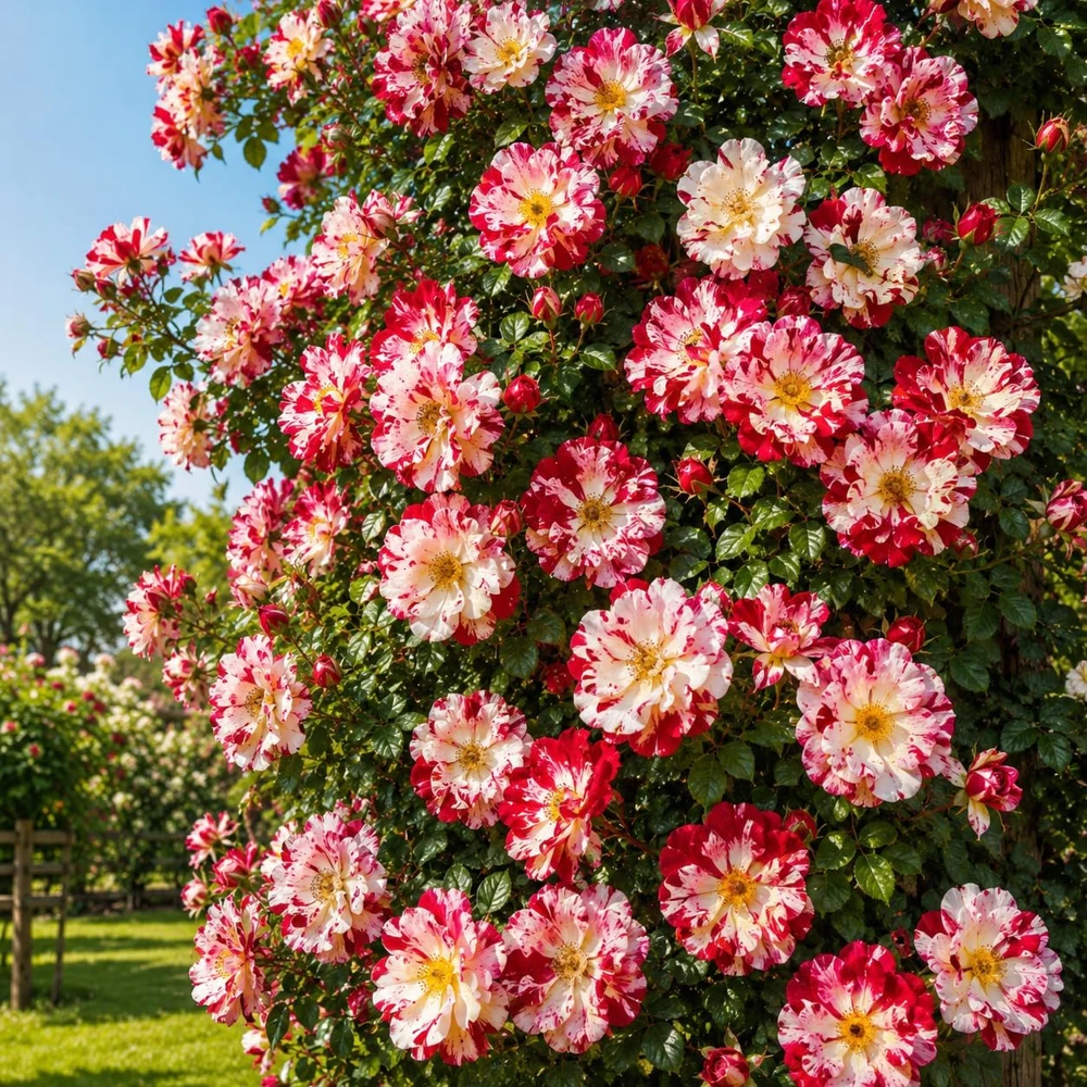 White Red Rose Plant Live, Fragrant Climbing Vine, 4-6 Inch Tall, Bare Root - Image 3