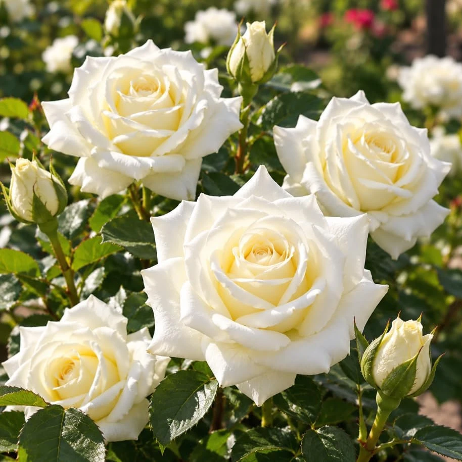 White Rose Live Plant, 4-7 Inches Tall, Heirloom Bush for Outdoor Gardens - Image 2