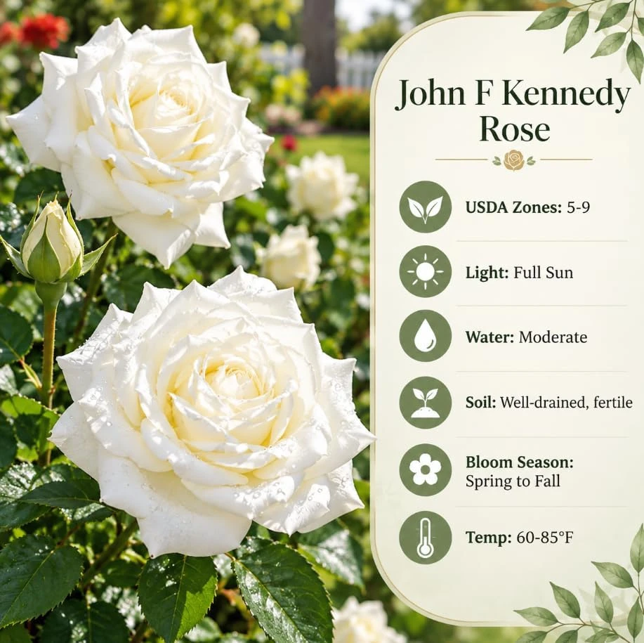White Rose Live Plant, 4-7 Inches Tall, Heirloom Bush for Outdoor Gardens - Image 5