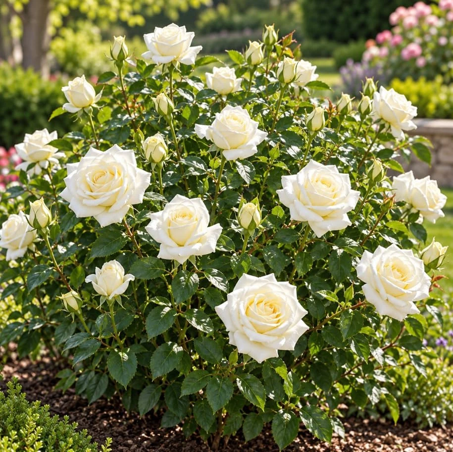 White Rose Live Plant, 4-7 Inches Tall, Heirloom Bush for Outdoor Gardens - Image 7