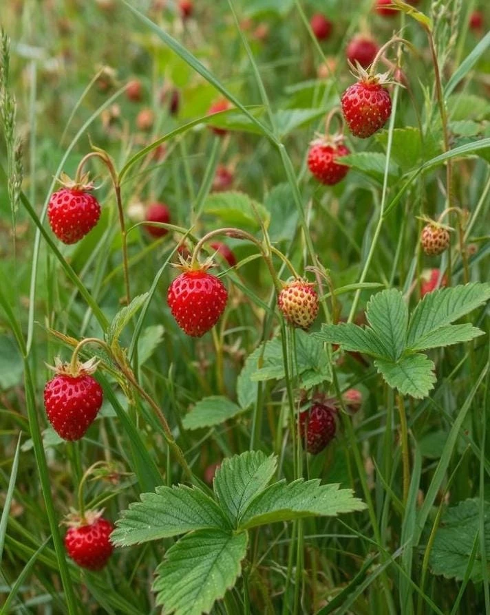 Wild Strawberry Live Plant – 3" Pot – Perennial Groundcover – Edible Fruit - Image 1