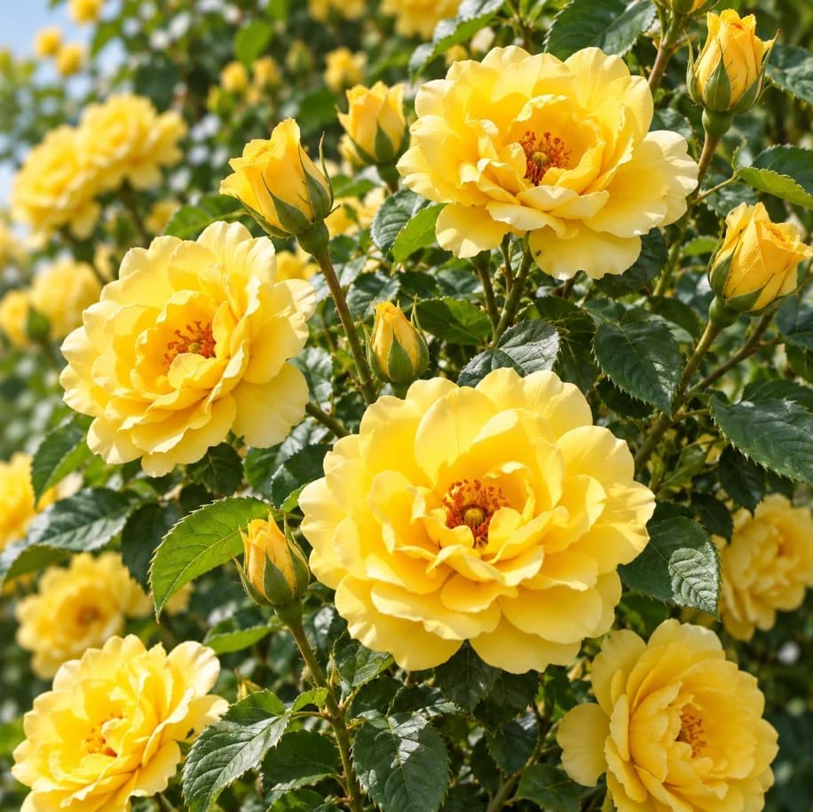 Yellow Climbing Rose Live Plant – 5-7 Inches Tall – Fragrant Reblooming Vine for Full Sun - Image 2