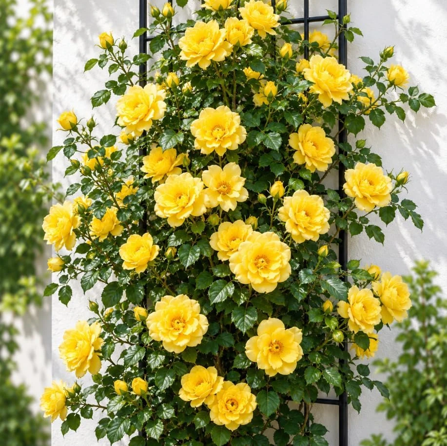 Yellow Climbing Rose Live Plant – 5-7 Inches Tall – Fragrant Reblooming Vine for Full Sun - Image 6