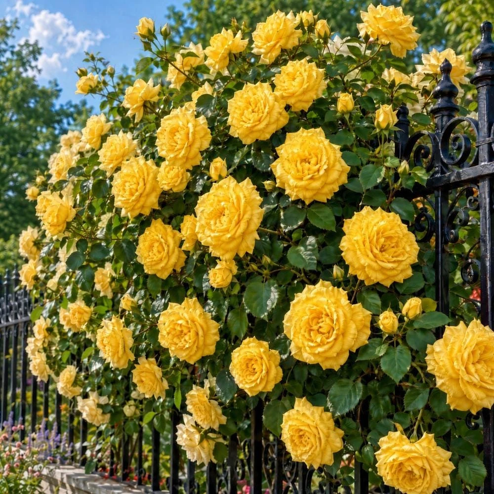 Yellow Climbing Rose Live Plant, Fragrant Blooms, 5-7 Inches Tall, Outdoor - Image 6