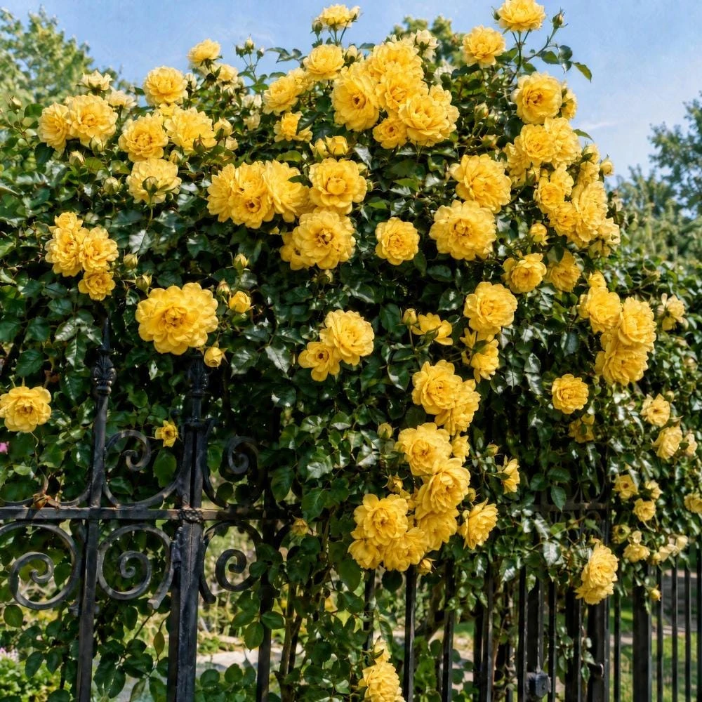 Yellow Climbing Rose Live Plant, Fragrant Blooms, 5-7 Inches Tall, Outdoor - Image 7
