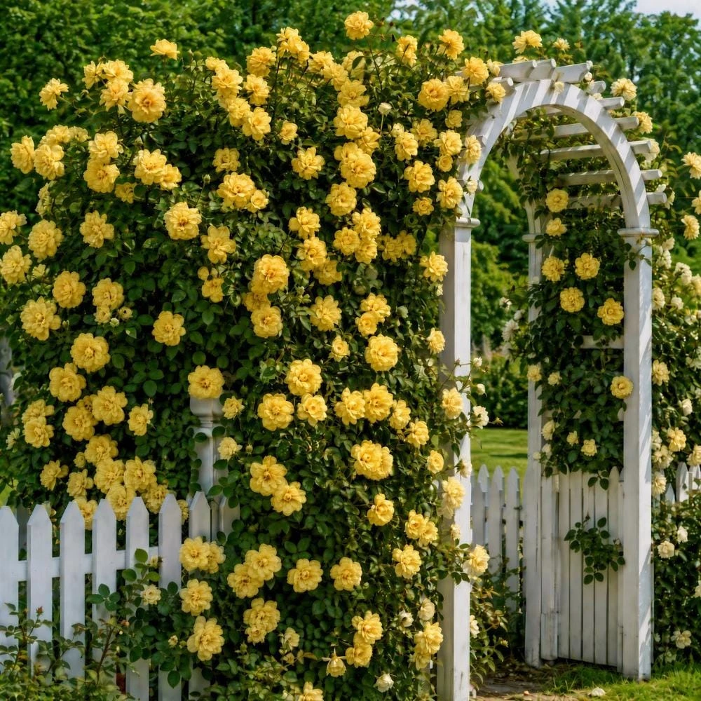 Yellow Climbing Rose Live Plant, Fragrant Blooms, 5-7 Inches Tall, Outdoor - Image 8