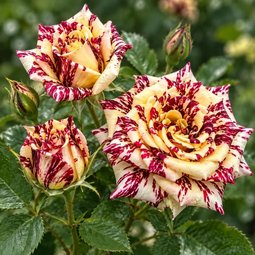 Yellow & Red Rose Bush Live Plant – 4-8 Inches Tall – Fragrant Bicolor Flowers – Outdoor - Image 2