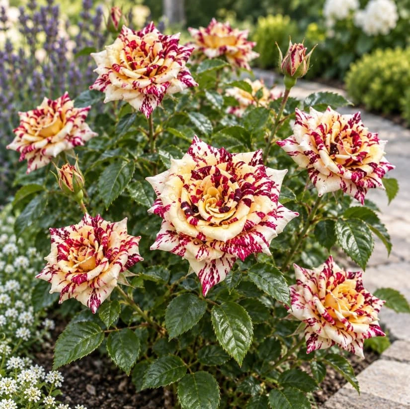 Yellow & Red Rose Bush Live Plant – 4-8 Inches Tall – Fragrant Bicolor Flowers – Outdoor - Image 4