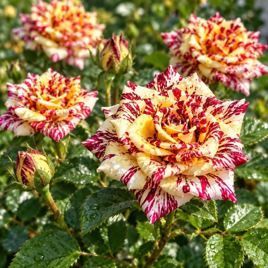 Yellow & Red Rose Bush Live Plant – 4-8 Inches Tall – Fragrant Bicolor Flowers – Outdoor - Image 7