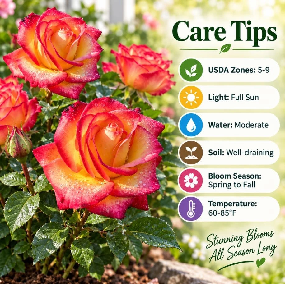 Yellow Red Rose Live Plant - Bicolor Bush, 4-6 Inches Tall, Outdoor - Image 5