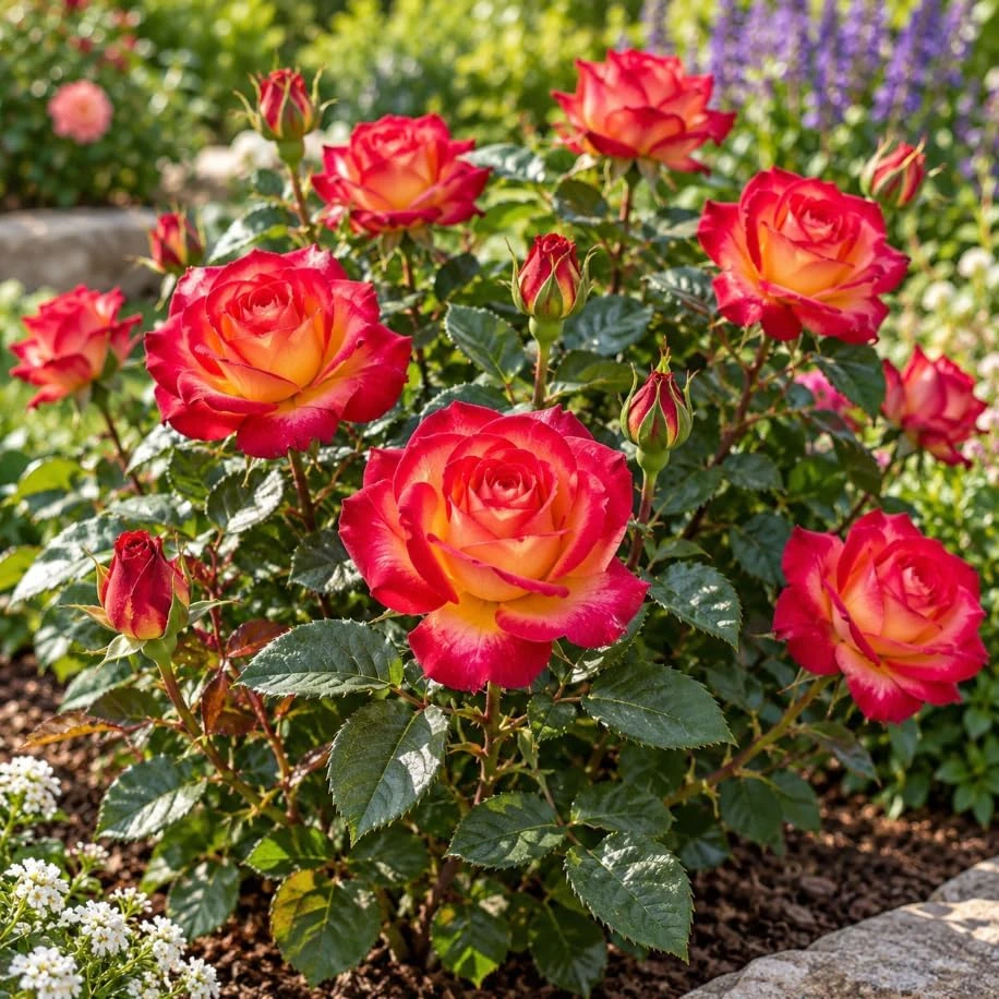 Yellow Red Rose Live Plant - Bicolor Bush, 4-6 Inches Tall, Outdoor - Image 6